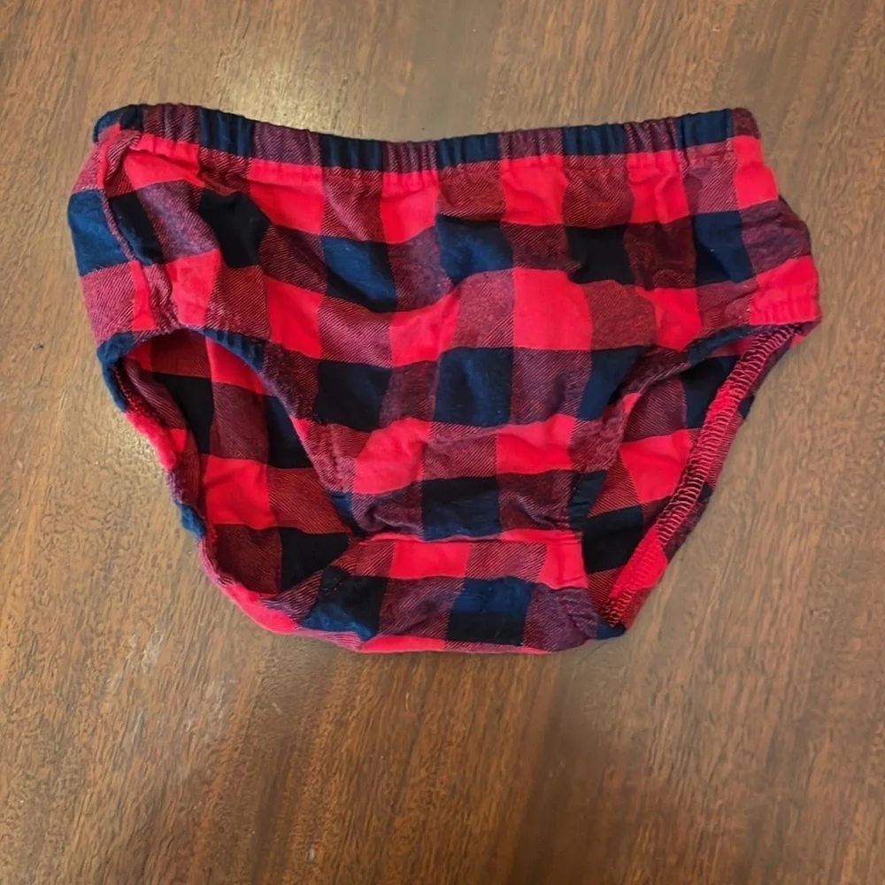 Buffalo plaid dress with diaper cover